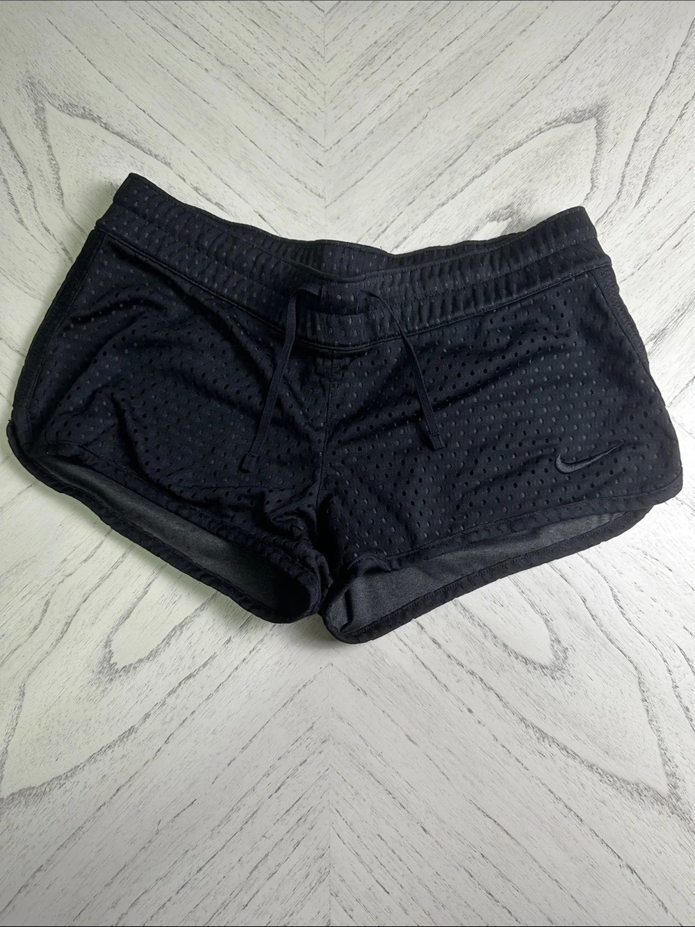 Nike Women's Black Perforated Athletic Shorts